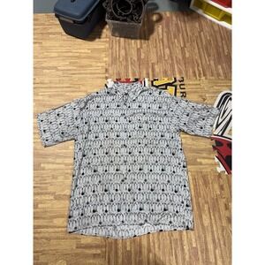 Vintage City‎ Streets Button Up Short Sleeve Bowling Shirt Mens L